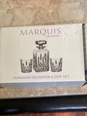Marquis by Waterford Markham Decanter & DOF Set - Clear Crystal